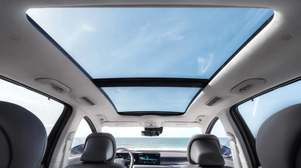 Toit panoramique ouvrant, intérieur voiture premium Cab Me, VTC à Albi (81)
